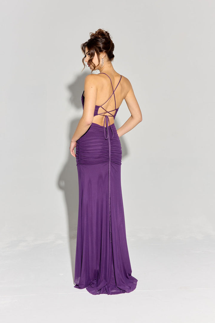 Jersey Fitted Sleeveless Gown by Eureka EK177