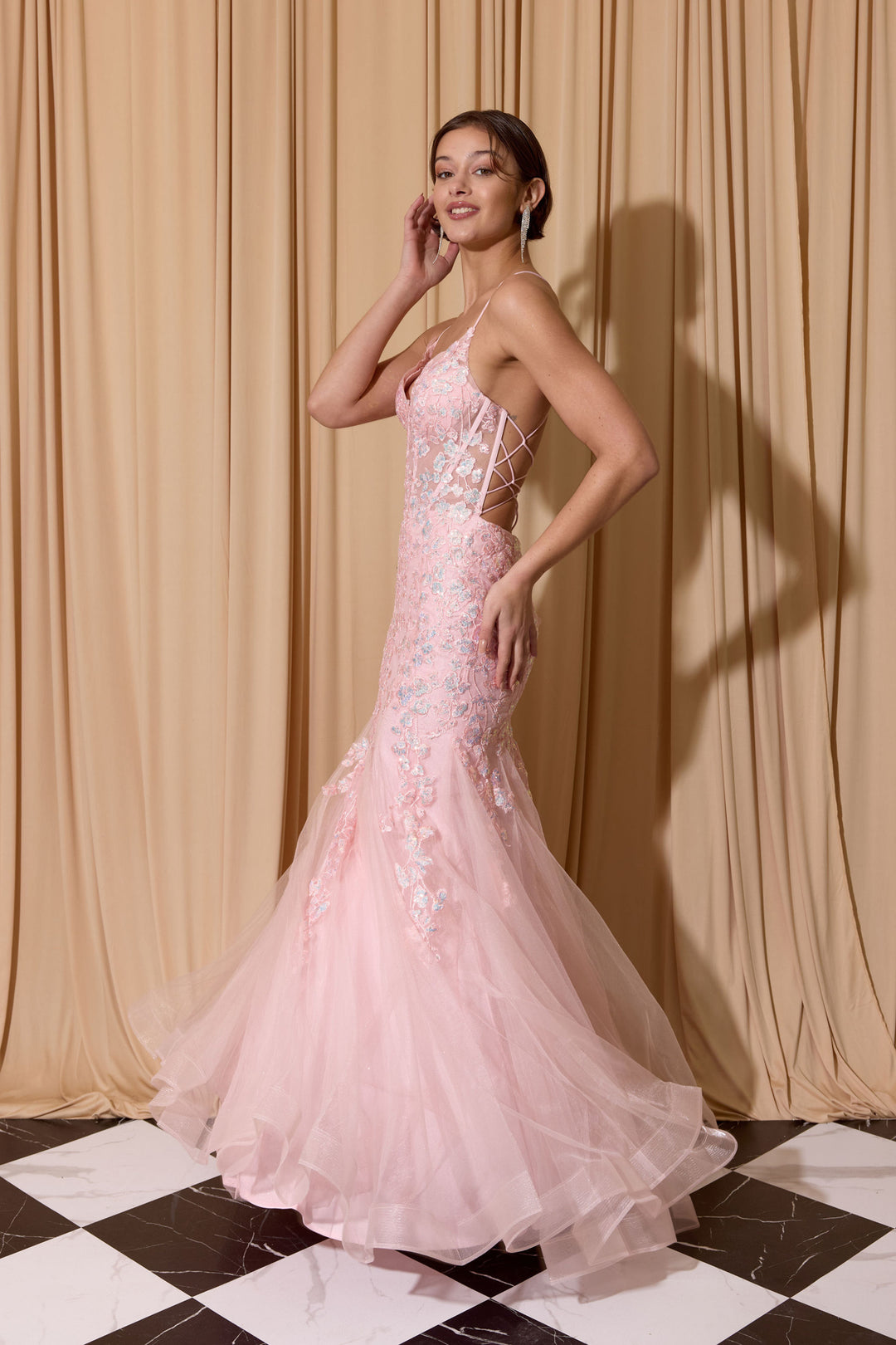 Sequin Applique Mermaid Dress by Eureka 9696