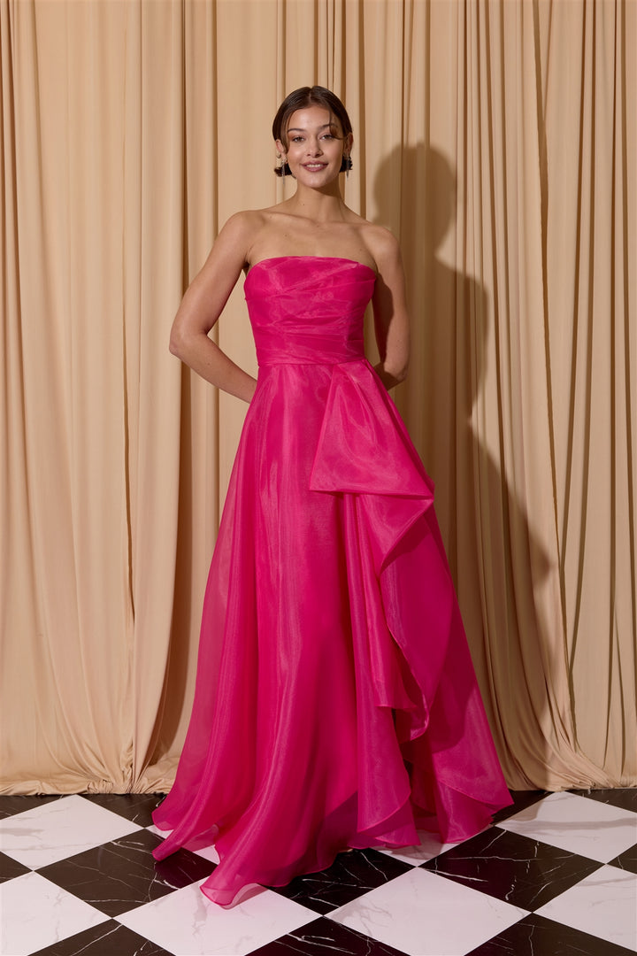 Organza Strapless Ball Gown by Eureka EK206