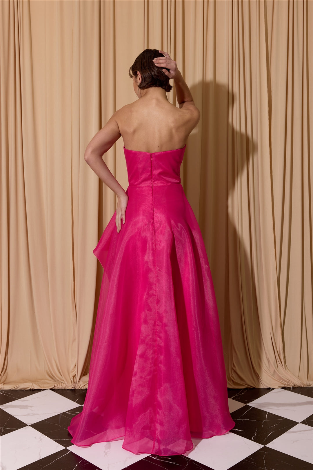 Organza Strapless Ball Gown by Eureka EK206