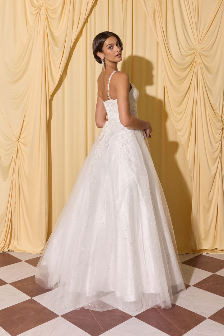 Applique V-Neck Bridal A-line Gown by Eureka EK210