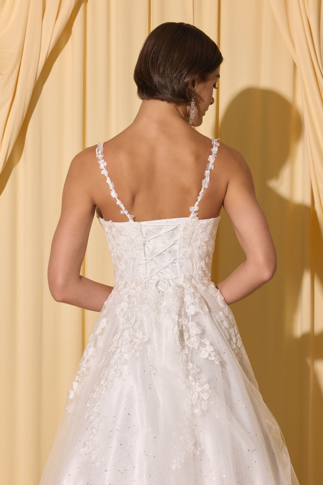 Applique V-Neck Bridal A-line Gown by Eureka EK210