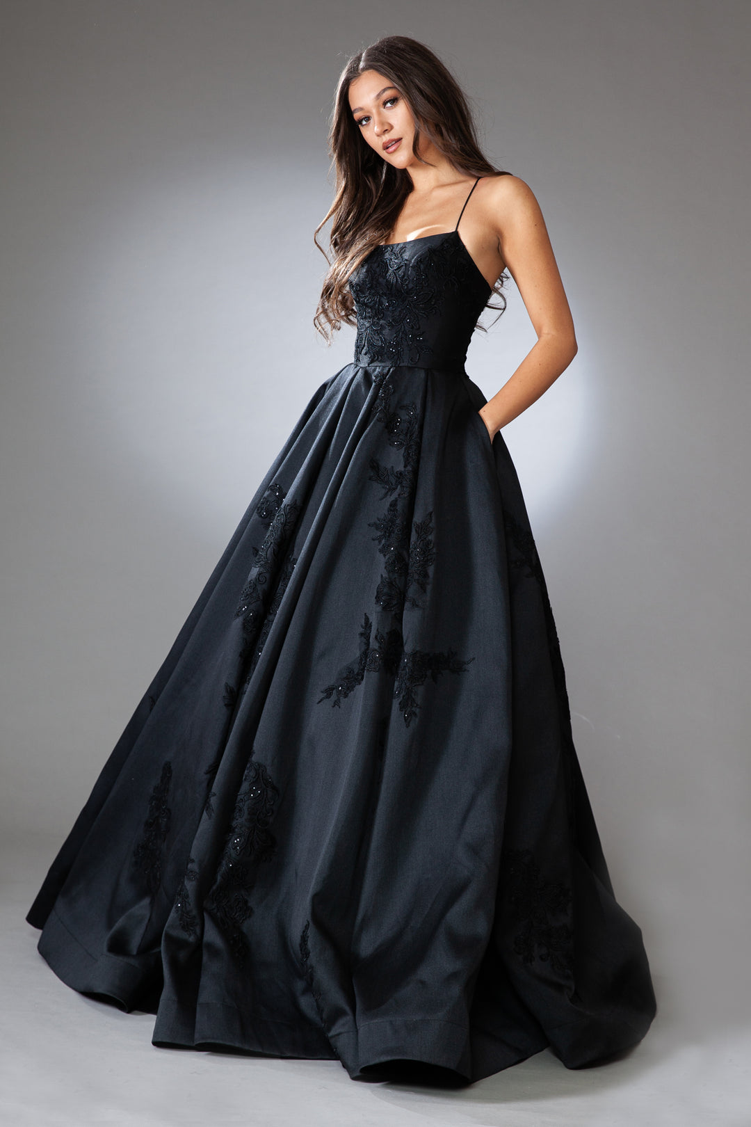Embroidered Sleeveless Ball Gown by Amelia Couture SU074