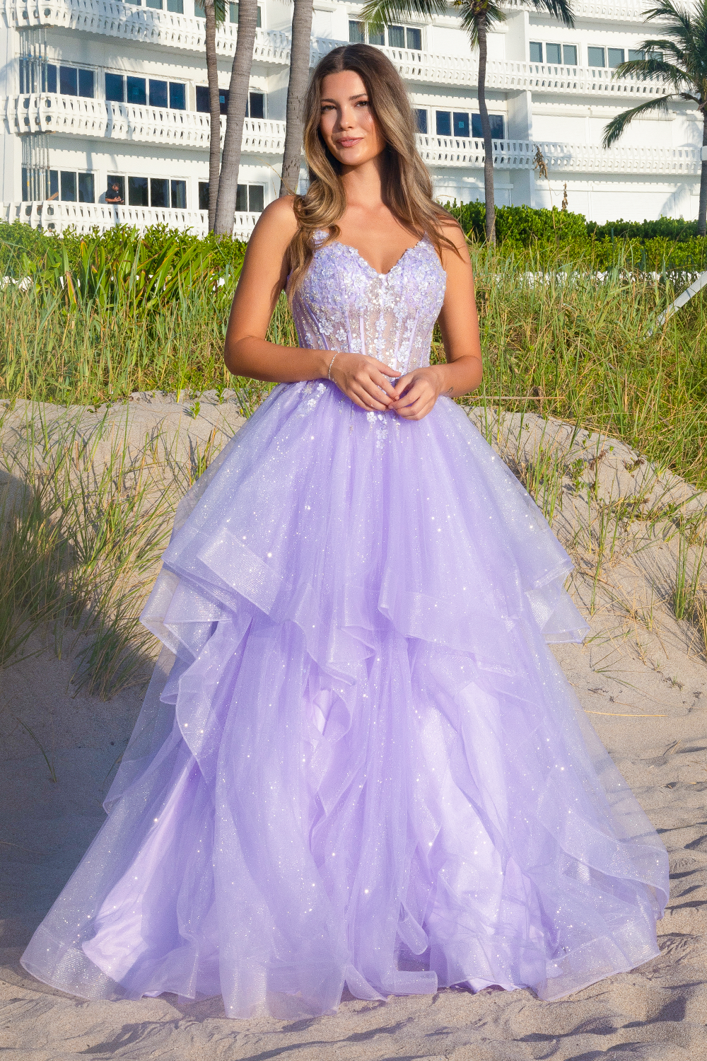Sleeveless A-line Layered Gown by Amelia Couture 5068 ABC Fashion Sleeveless A-line Layered Gown by Amelia Couture 5068 ABC Fashion