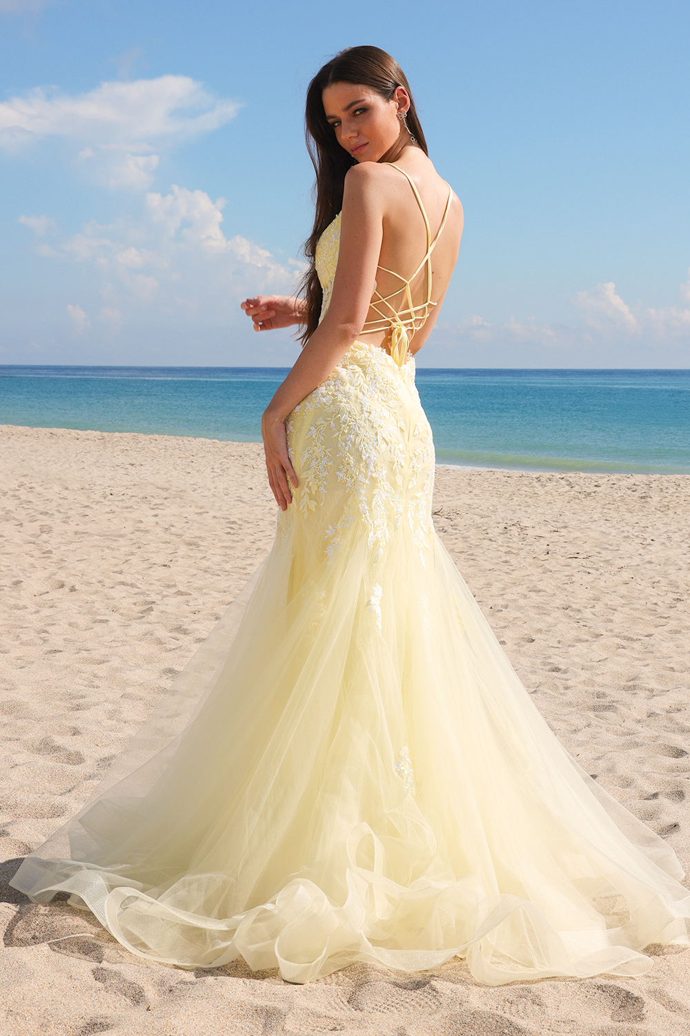 Sleeveless Mermaid Dress by Amelia Couture 2120 10 / Baby Blue Sleeveless Mermaid Dress by Amelia Couture 2120 10 / Baby Blue