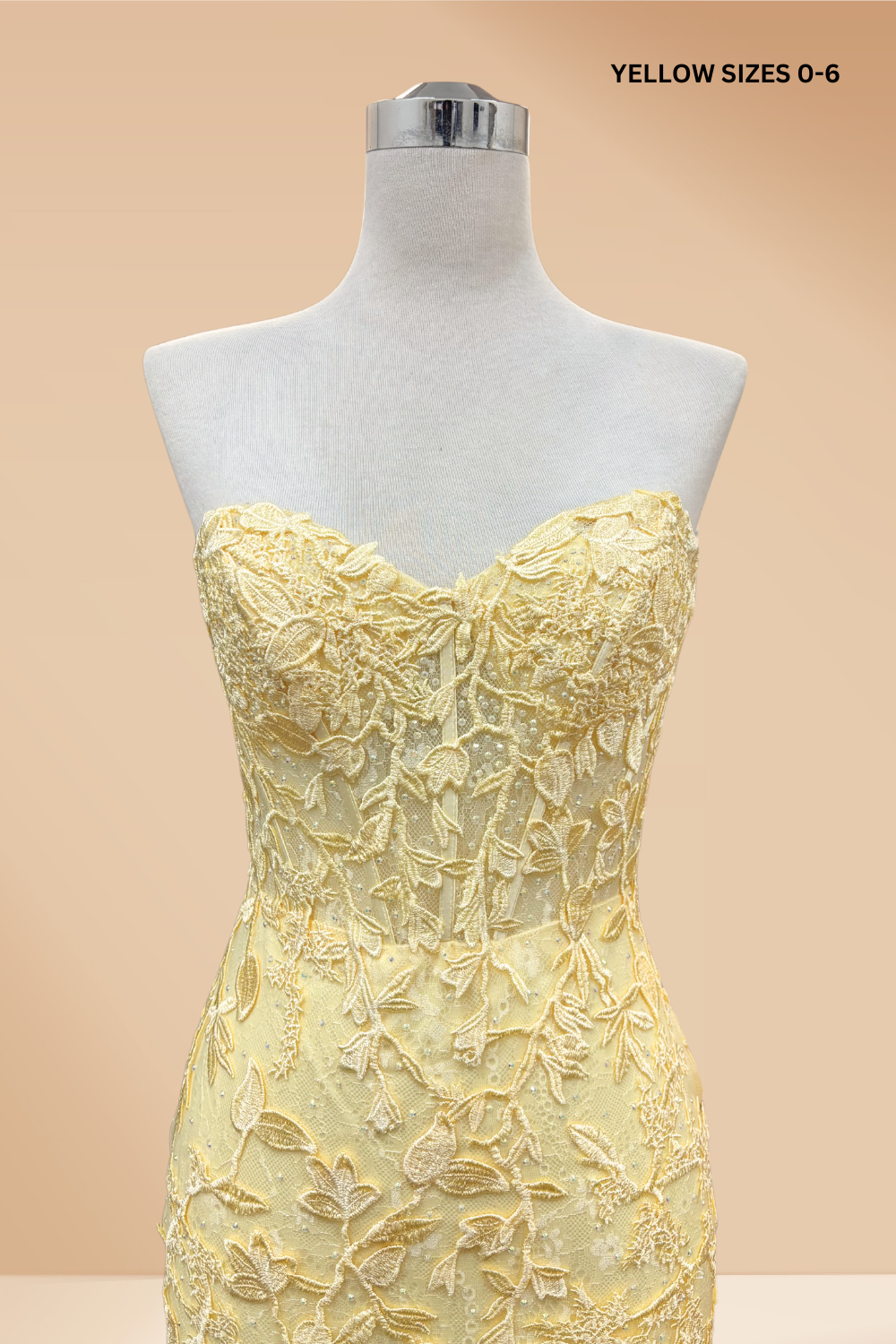 Embroidered Strapless Mermaid Dress by Amelia Couture 7024