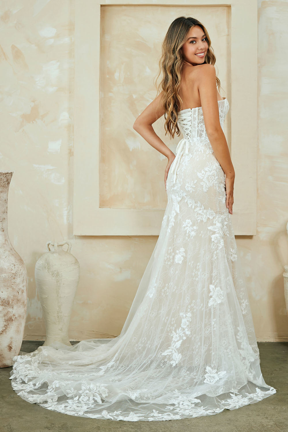 Off Shoulder Bridal Mermaid Dress by Amelia Couture WL0100