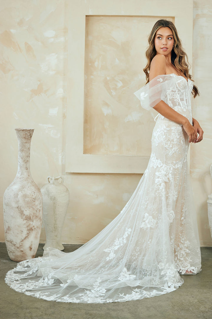 Off Shoulder Bridal Mermaid Dress by Amelia Couture WL0100