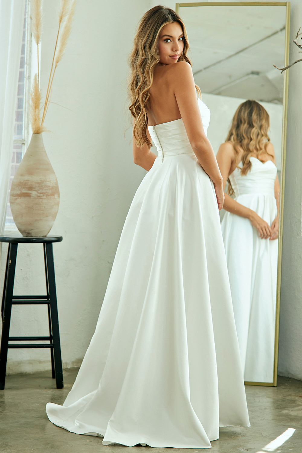 Strapless A-line Gown by Amelia Couture 5076