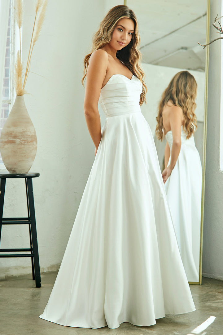 Strapless A-line Gown by Amelia Couture 5076