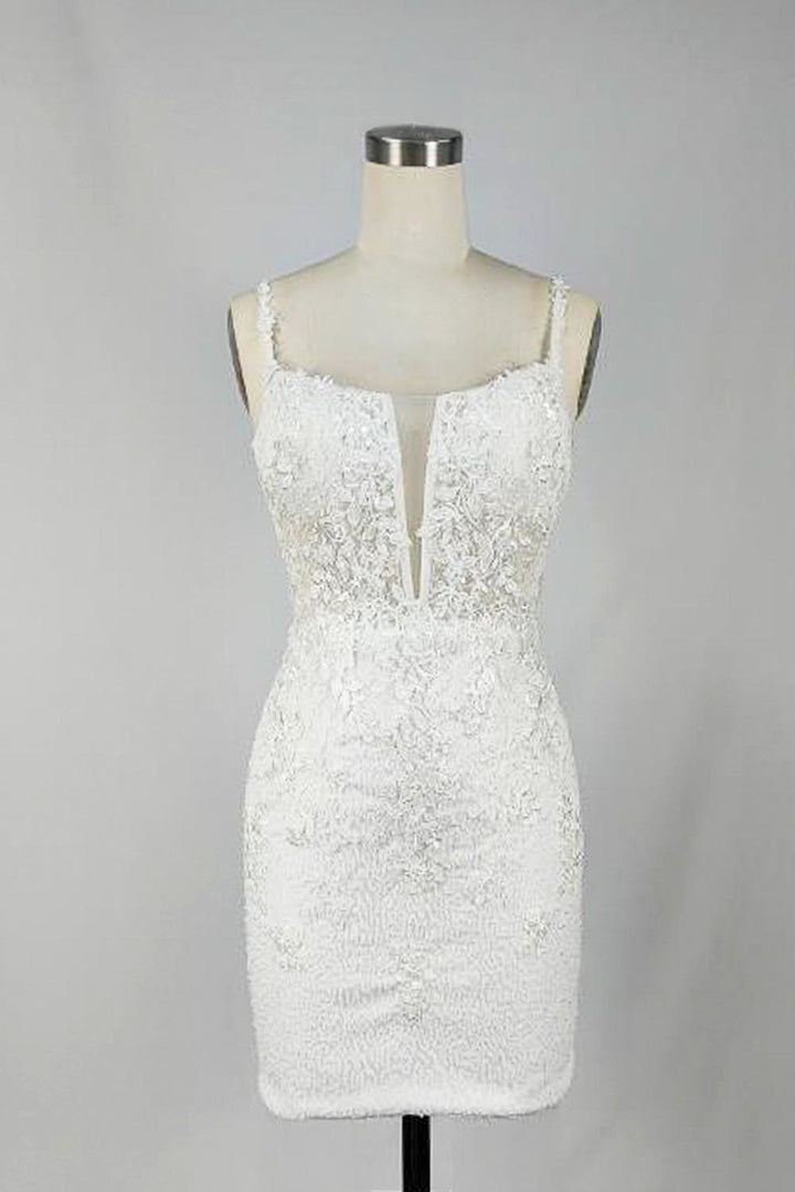 Applique Short Sleeveless Dress by Amelia Couture JQ1100S