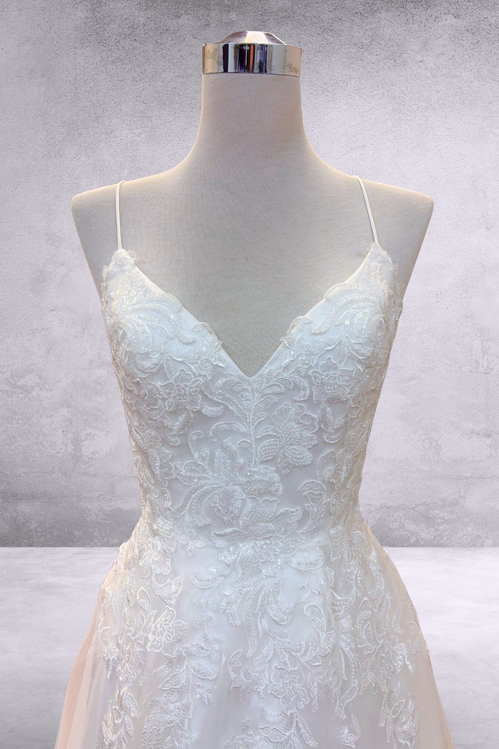 Applique V-Neck A-line Gown by Amelia Couture 9079