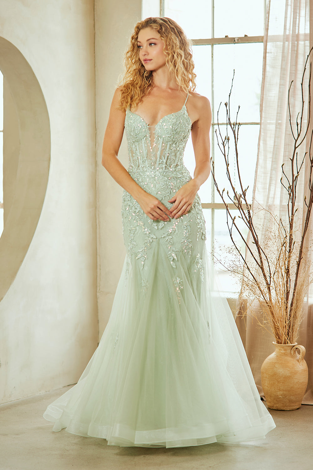 Sleeveless Mermaid Dress by Amelia Couture 2120