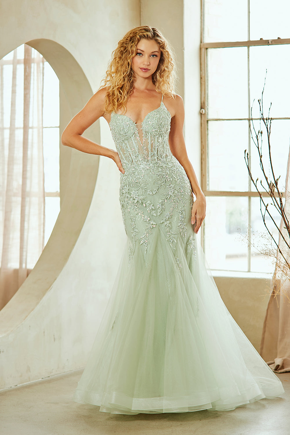 Sleeveless Mermaid Dress by Amelia Couture 2120