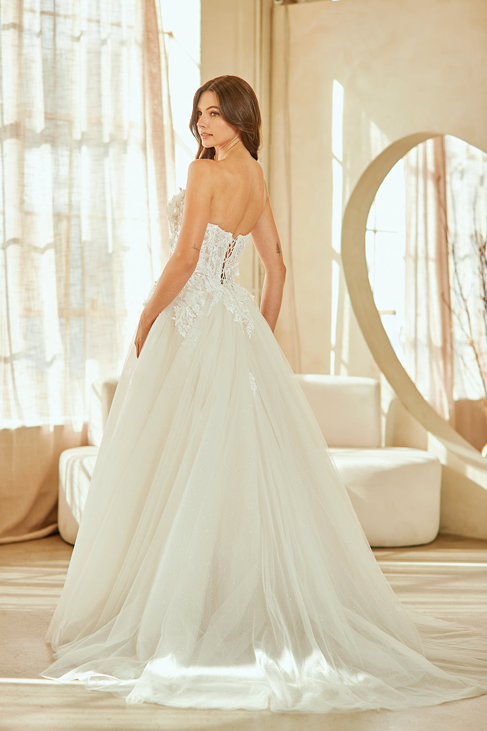 Applique Strapless Bridal Gown by Amelia Couture 2141