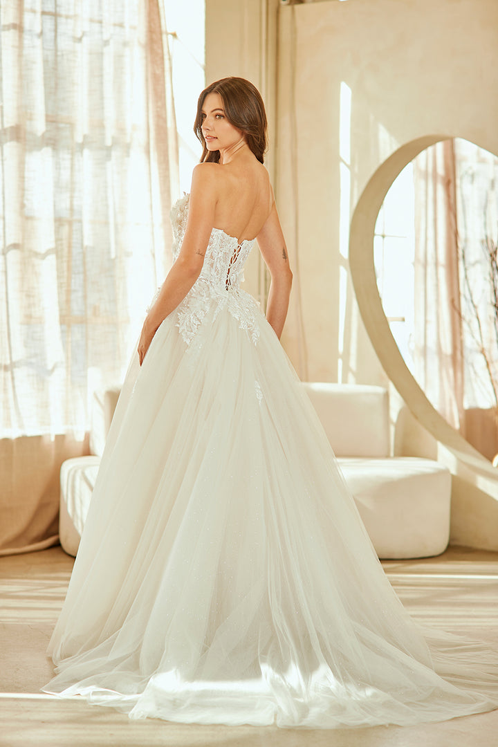 Applique Strapless Bridal Gown by Amelia Couture 2141
