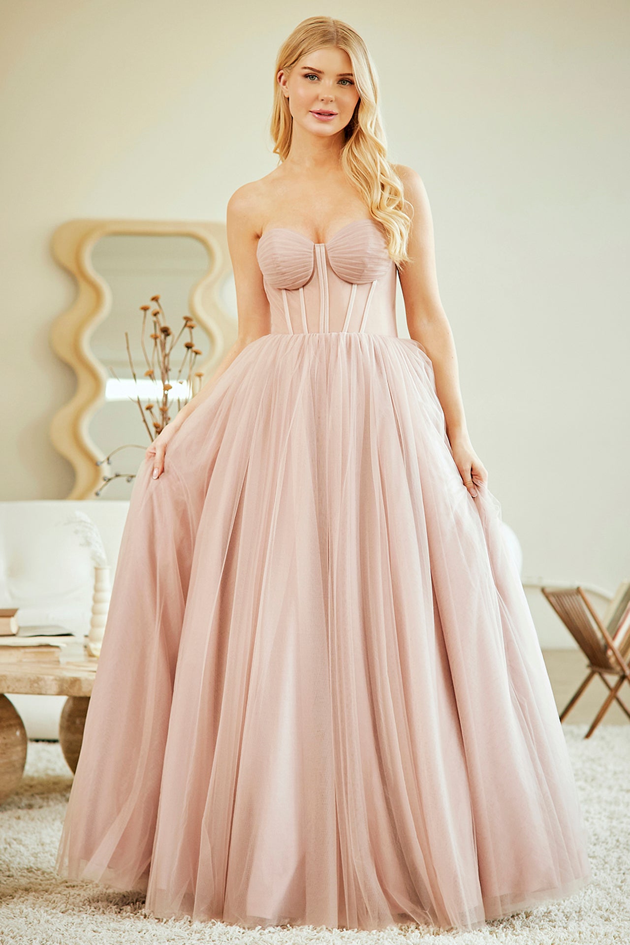 Strapless Corset A-line Gown by Amelia Couture 6202 – ABC Fashion