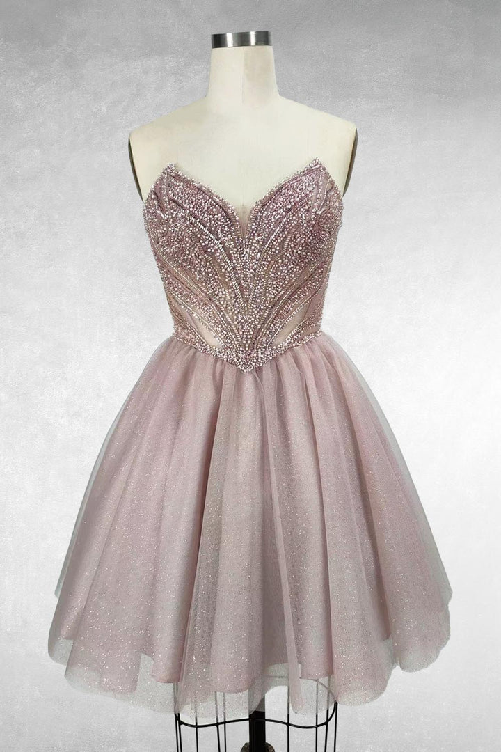 Tulle Short Strapless Dress by Amelia Couture JQ1103S