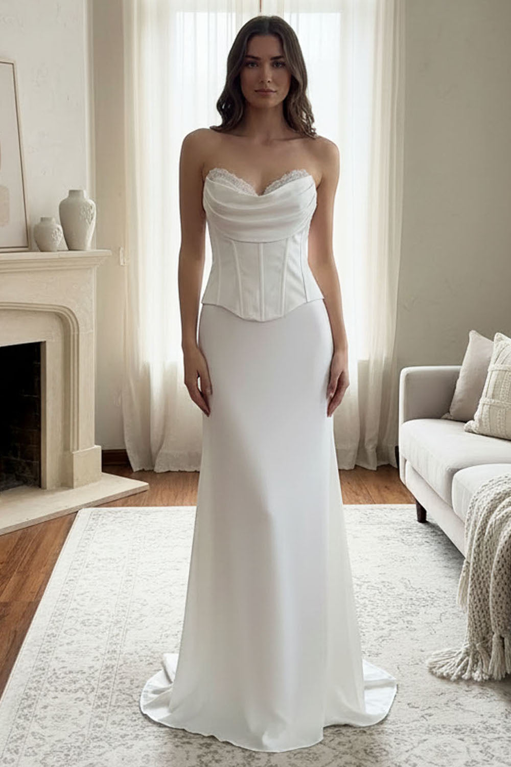 Fitted Strapless Gown by Amelia Couture 6137