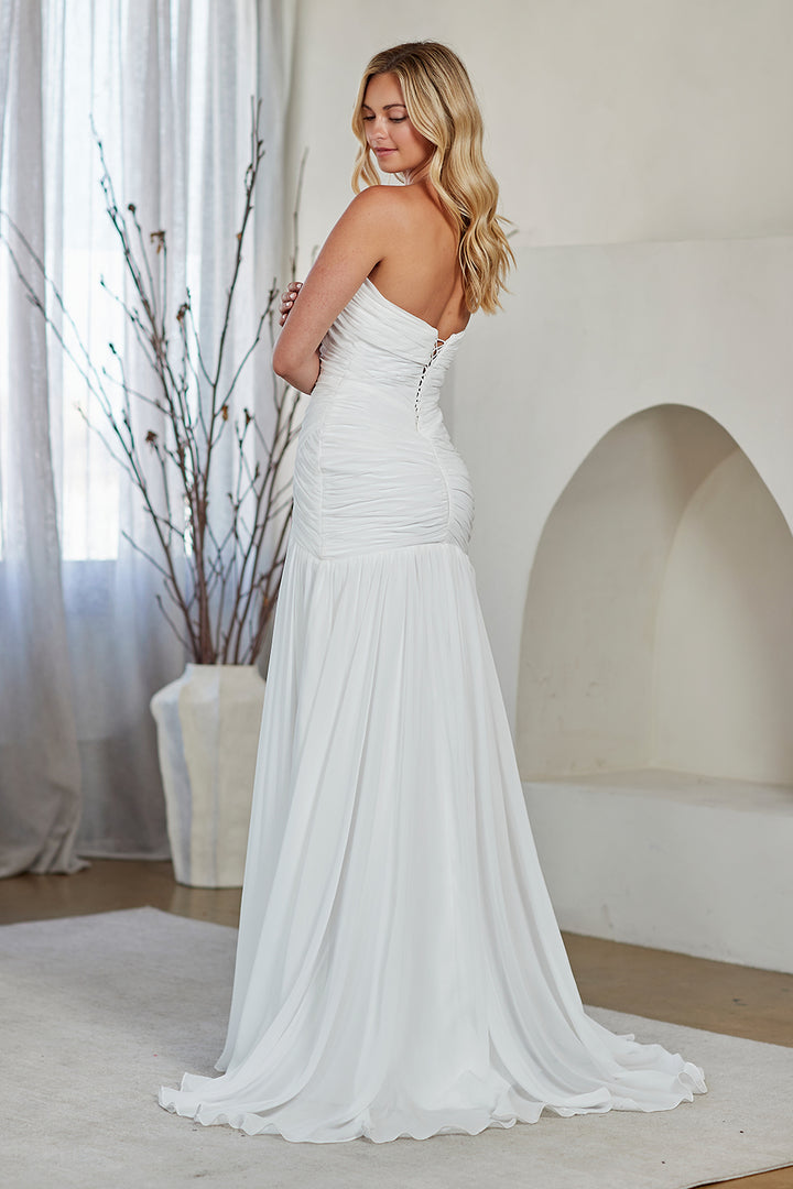 Chiffon Strapless Gown by Amelia Couture 6132