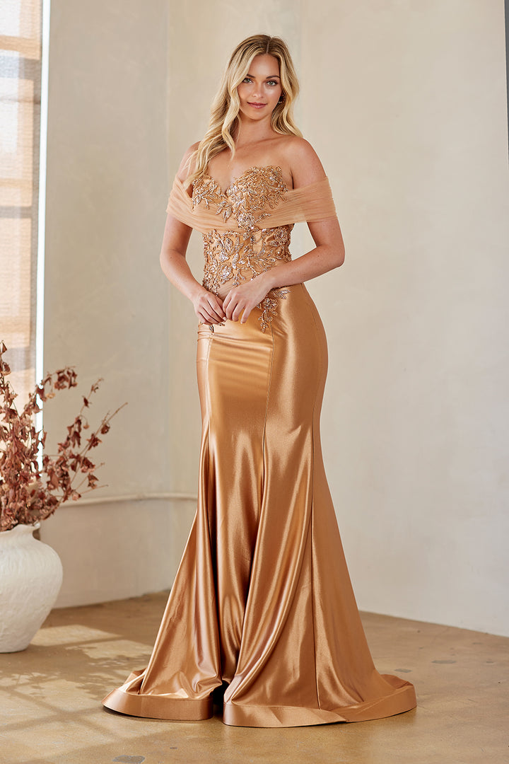 Off Shoulder Mermaid Dress by Amelia Couture 8074