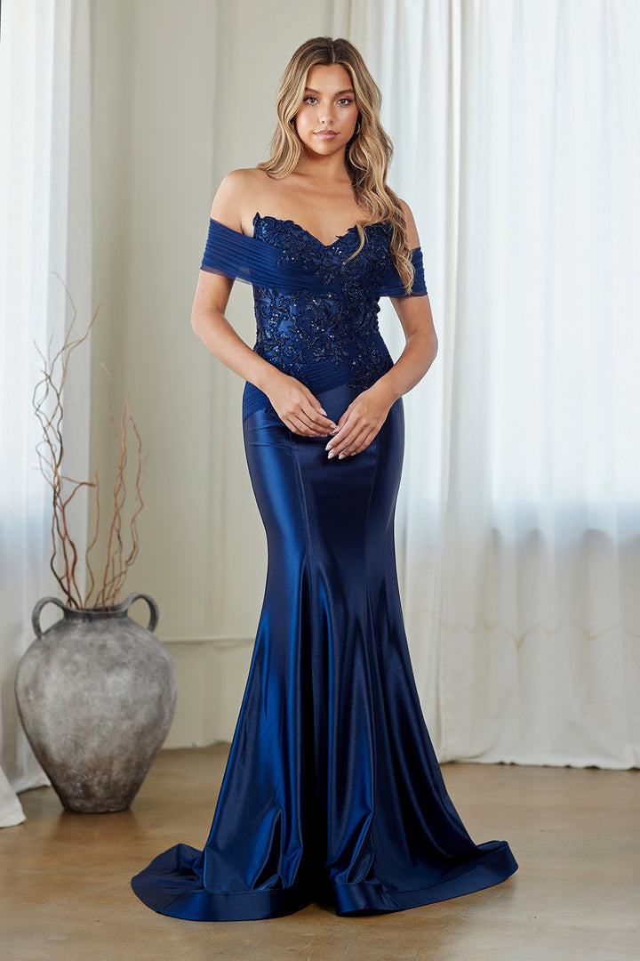 Off Shoulder Mermaid Dress by Amelia Couture 8074