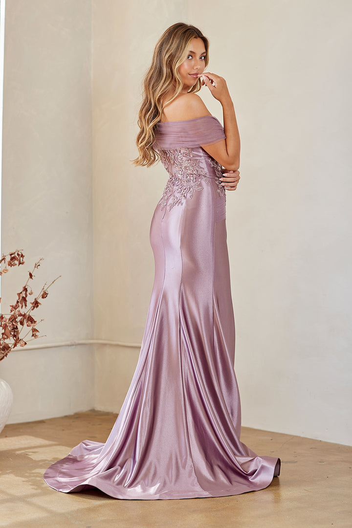 Off Shoulder Mermaid Dress by Amelia Couture 8074