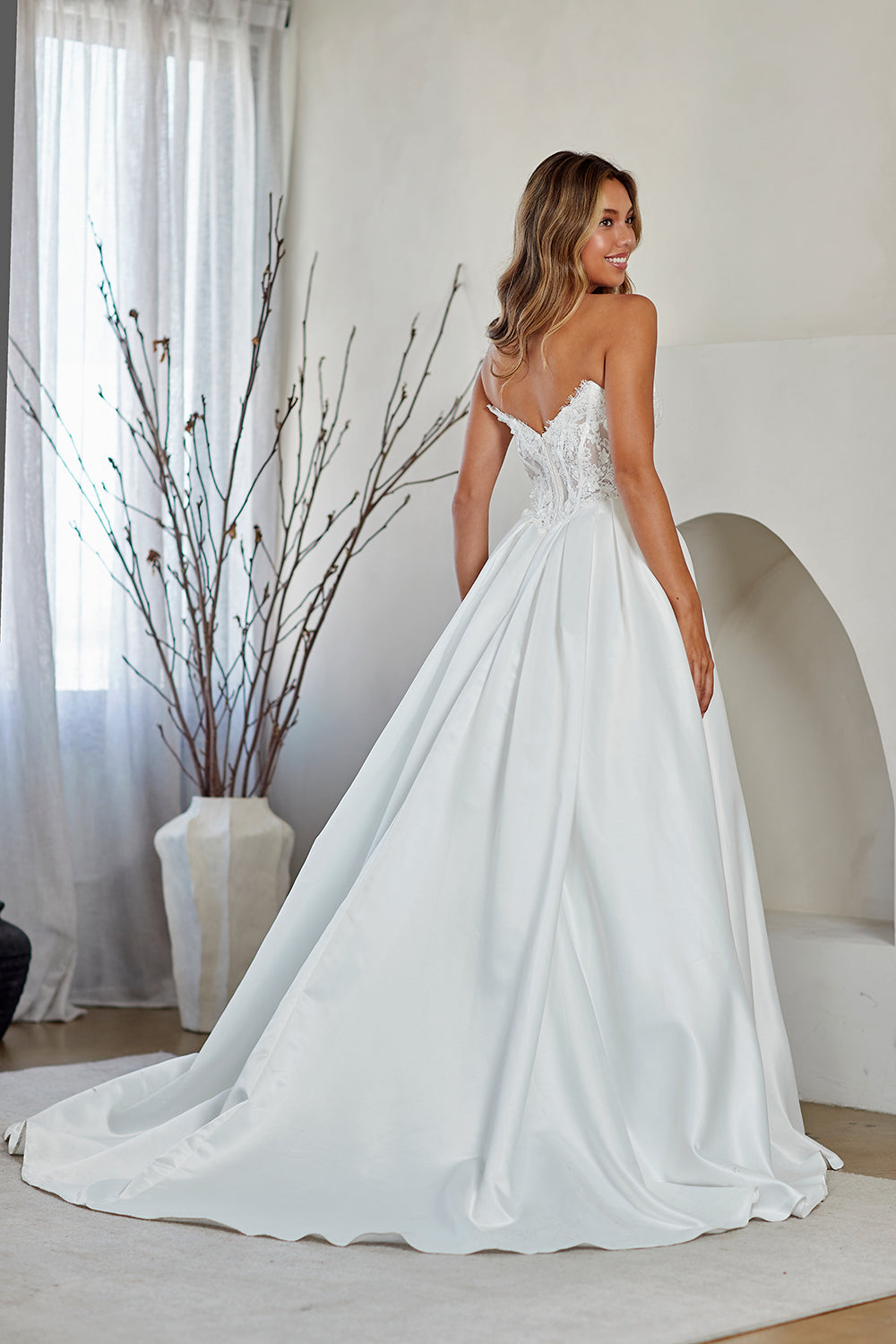 Applique Strapless Bridal Gown by Amelia Couture 2089