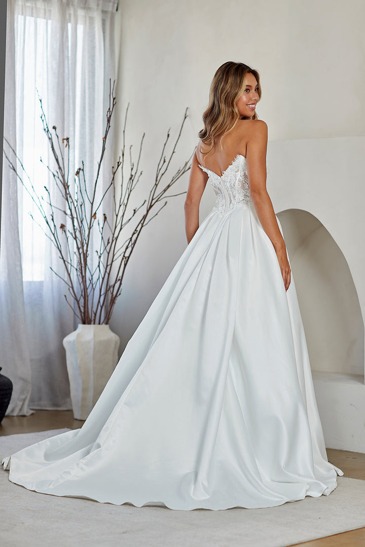 Applique Strapless Bridal Gown by Amelia Couture 2089