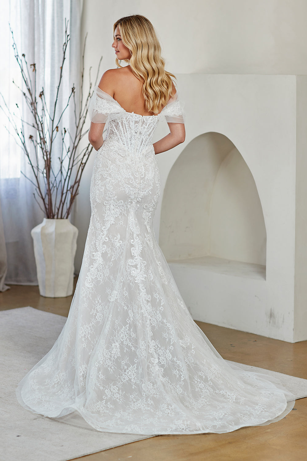Applique Off Shoulder Bridal Gown by Amelia Couture 2153