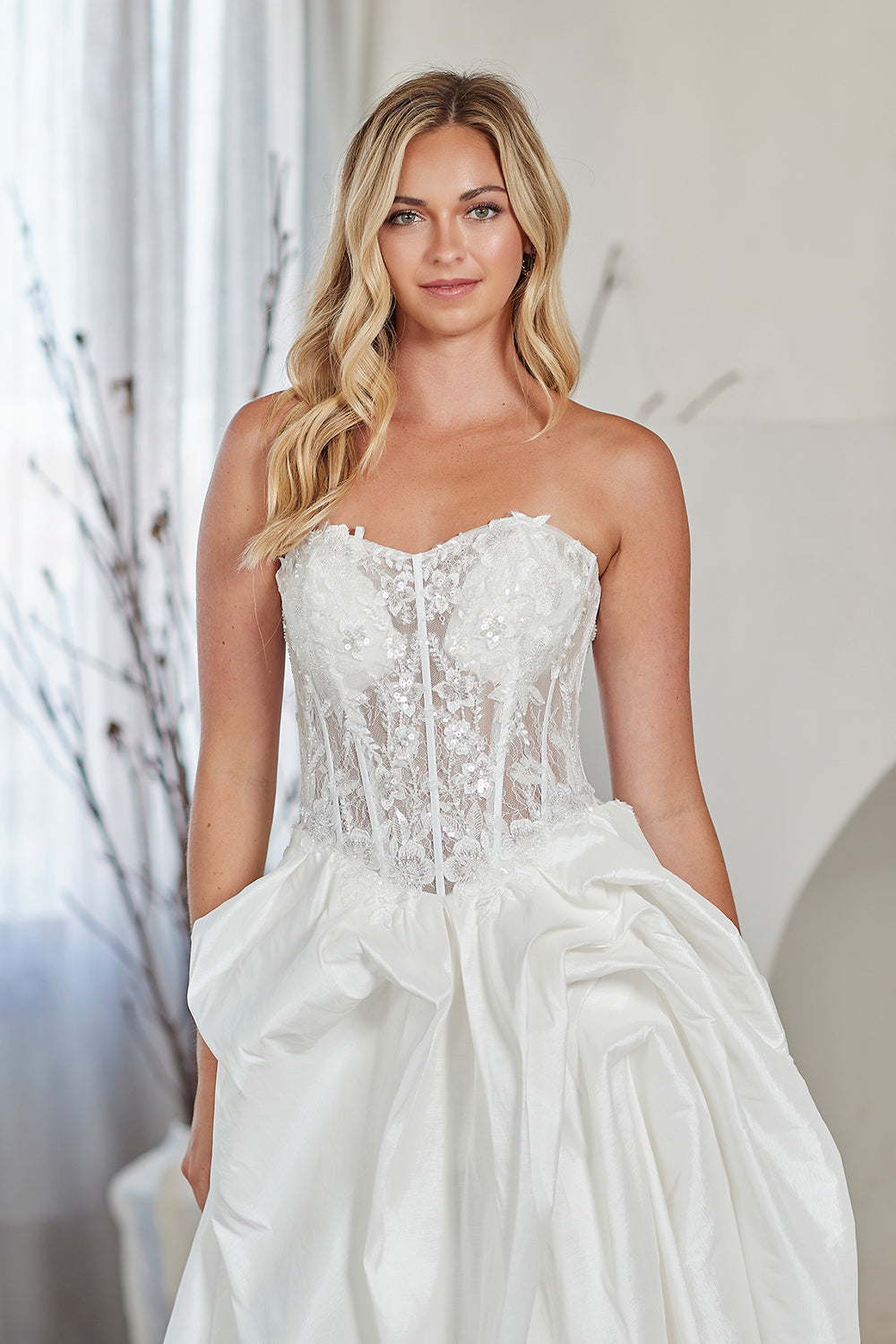 Applique Strapless Bridal Gown by Amelia Couture 2087