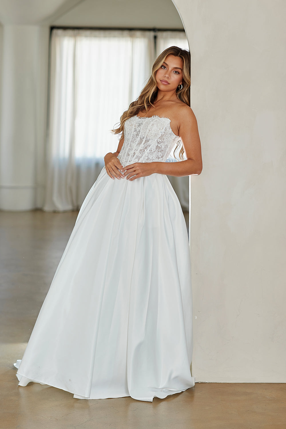 Applique Strapless Bridal Gown by Amelia Couture 2089