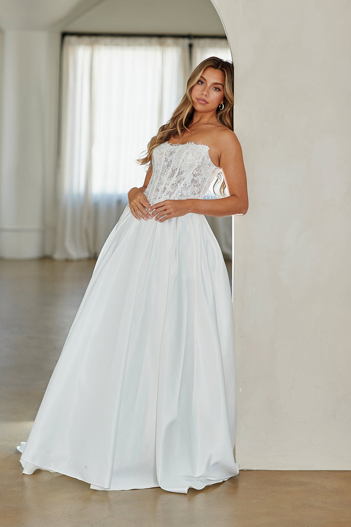 Applique Strapless Bridal Gown by Amelia Couture 2089