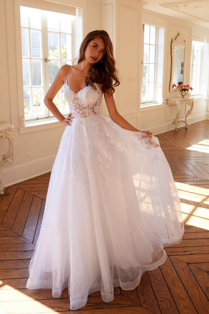 Embroidered Sleeveless Bridal Gown by Juliet JT2482SW