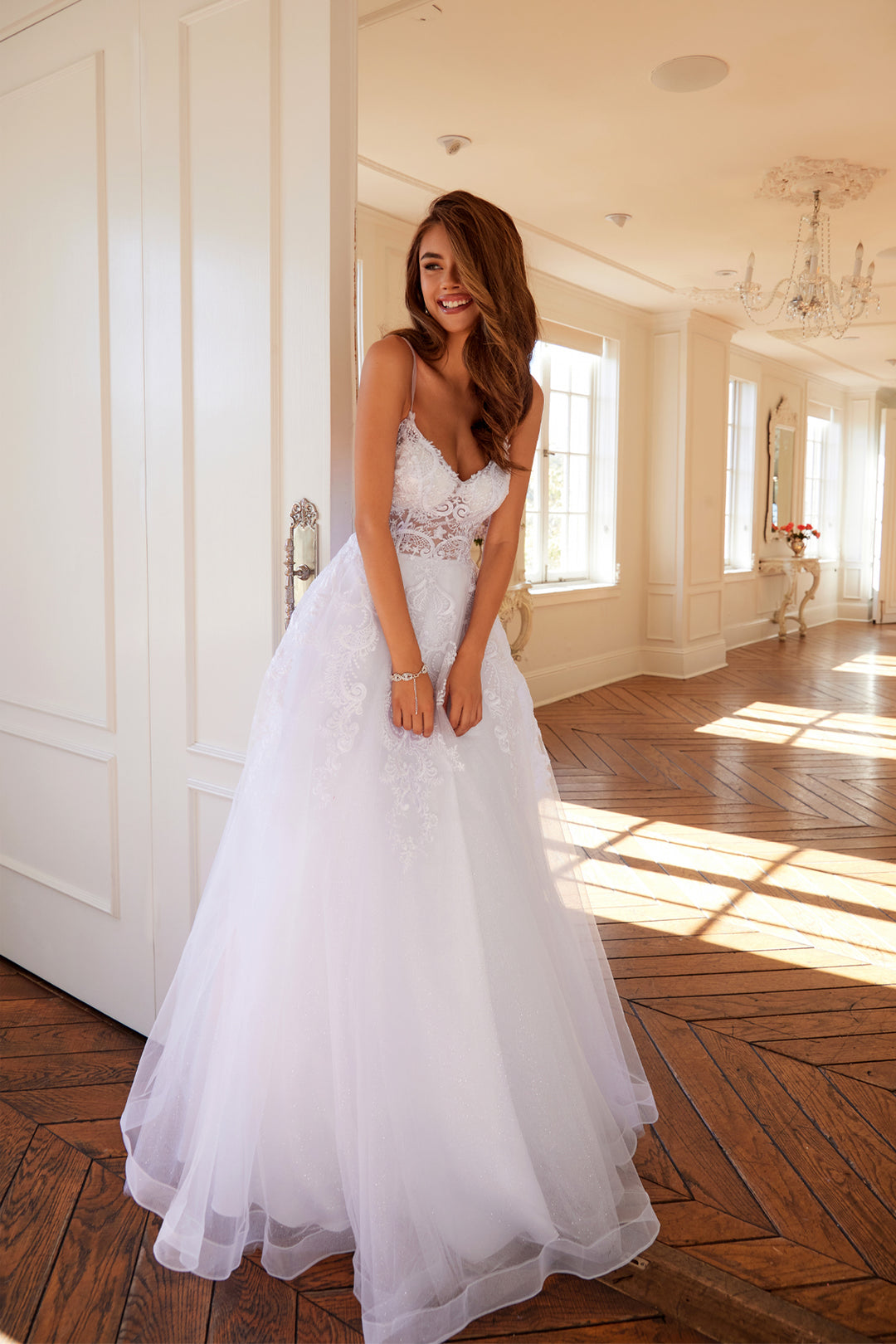 Embroidered Sleeveless Bridal Gown by Juliet JT2482SW