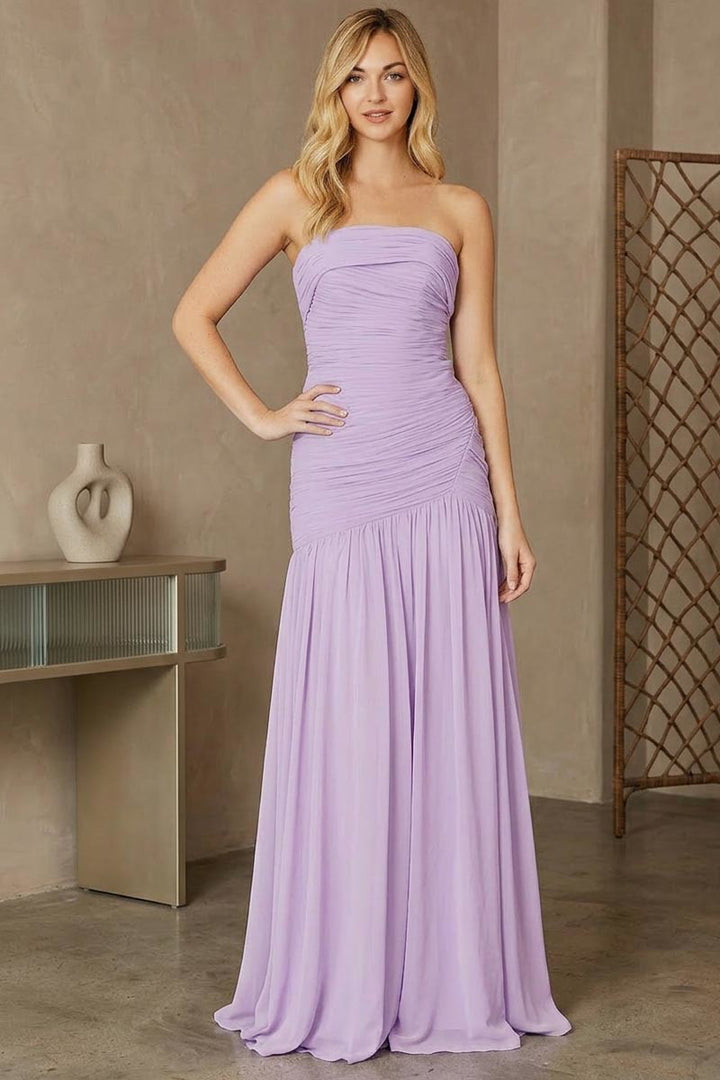 Chiffon Strapless Gown by Amelia Couture 6132