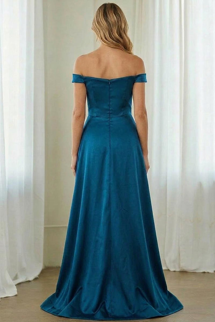 Off Shoulder A-line Gown by Amelia Couture 7094