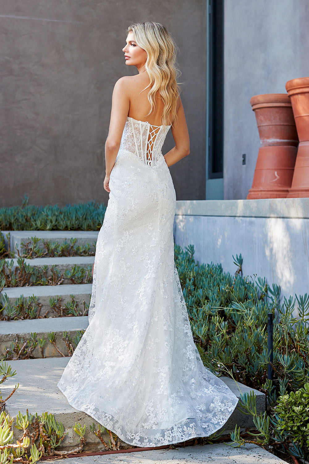 Applique Strapless Bridal Gown by Amelia Couture 7097