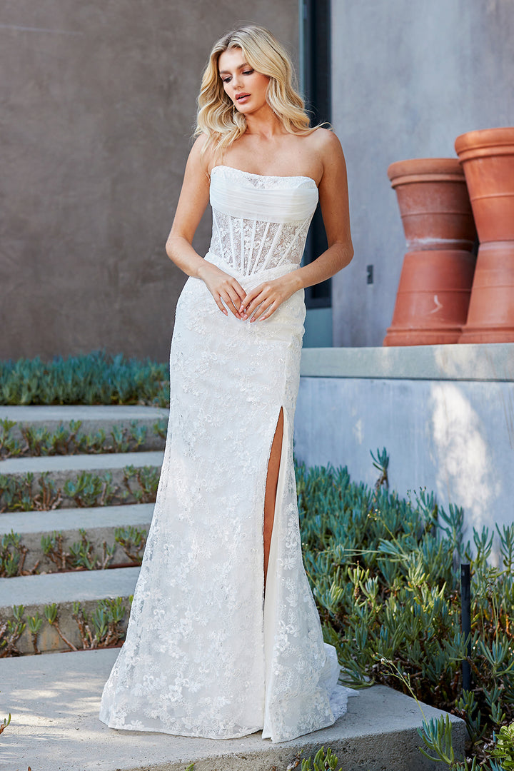 Applique Strapless Bridal Gown by Amelia Couture 7097
