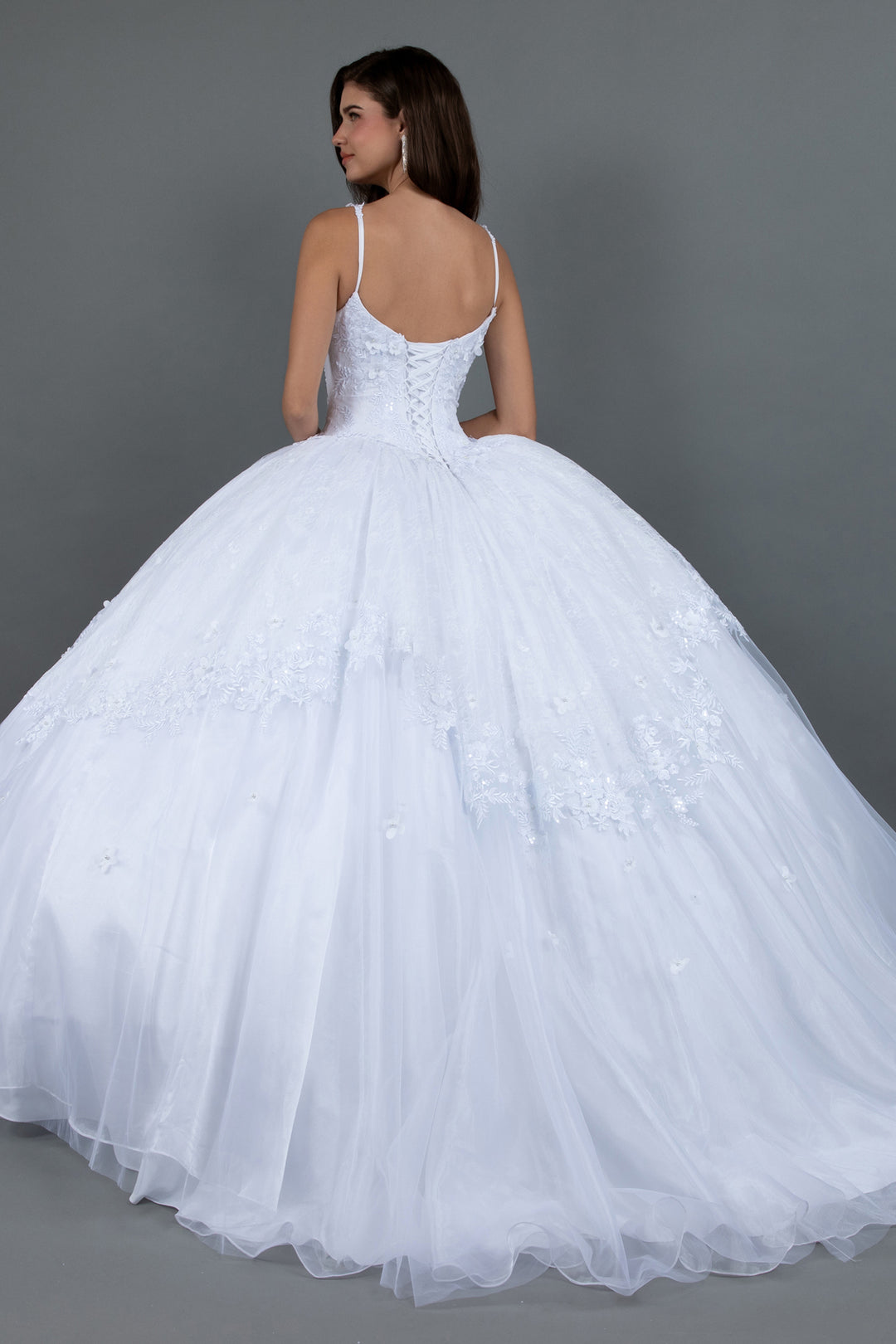 Applique Sleeveless Ball Gown by Juliet JT1496HW