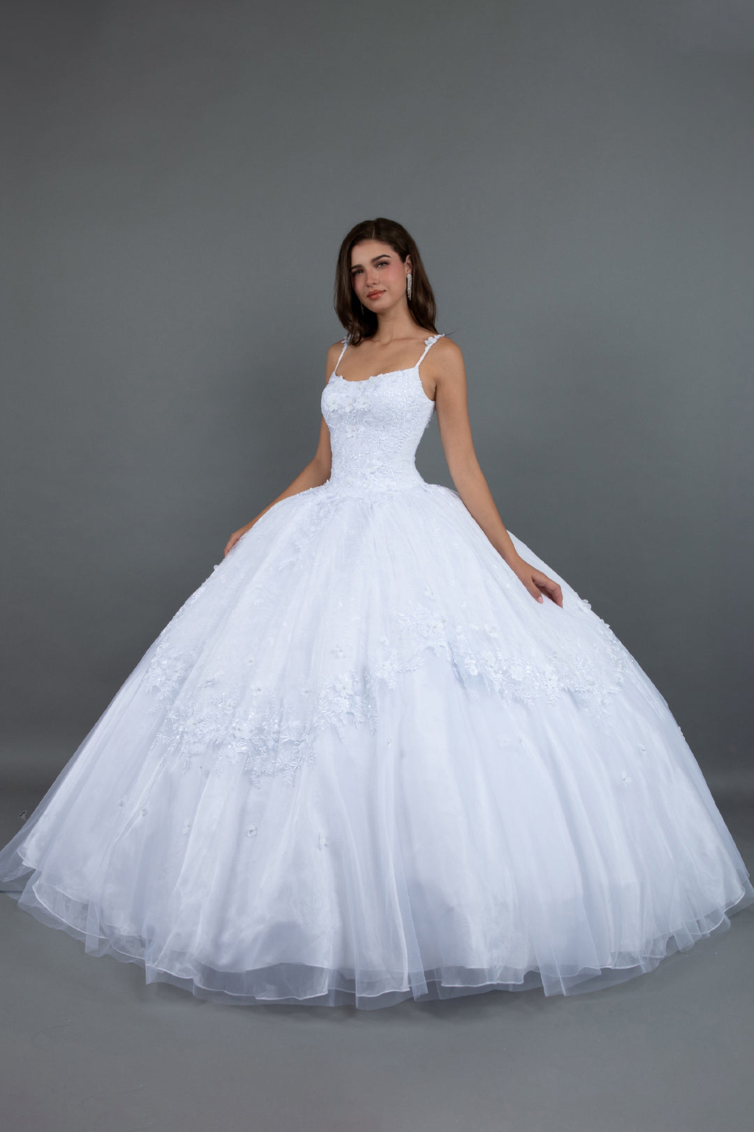Applique Sleeveless Ball Gown by Juliet JT1496HW