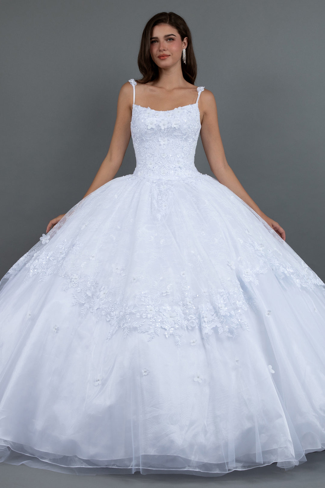 Applique Sleeveless Ball Gown by Juliet JT1496HW
