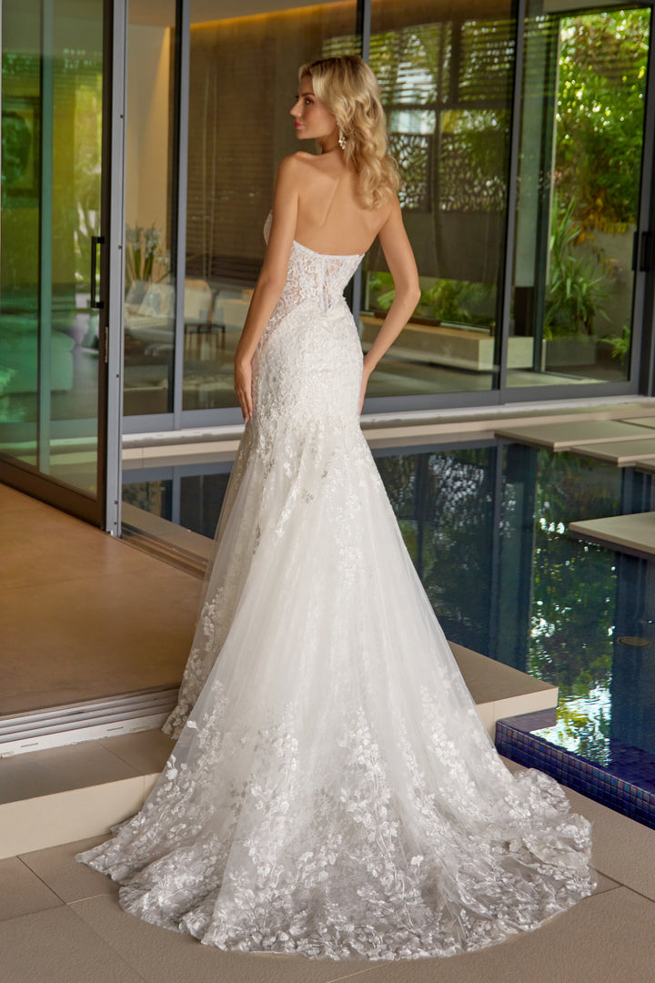 Lace Strapless Bridal Mermaid Gown by Juliet JT2666SW
