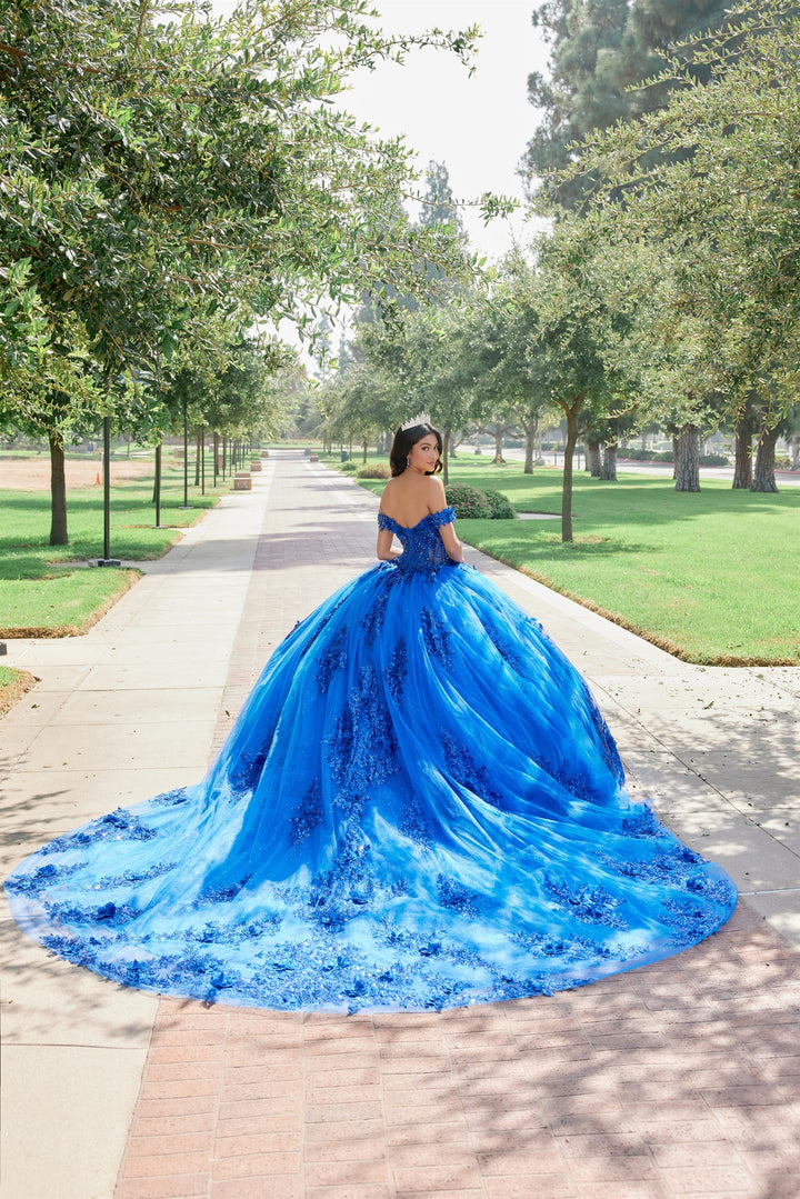 Applique Off Shoulder Ball Gown by Juliet JT1505J