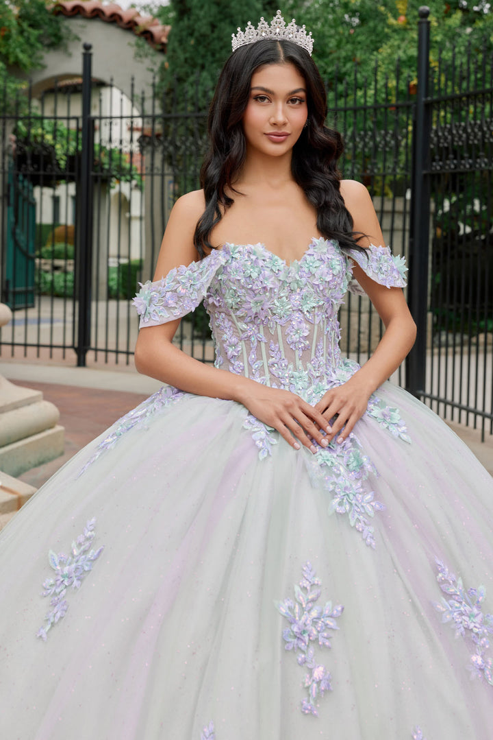 Applique Off Shoulder Ball Gown by Juliet JT1479J