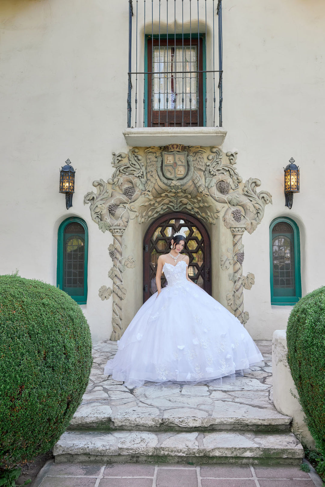 3D Floral Strapless Ball Gown by Juliet JT1495HW