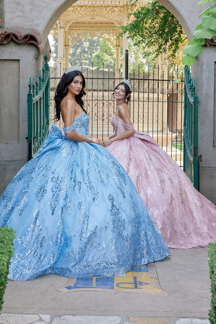 Embellished Off Shoulder Ball Gown by Juliet JT1510H