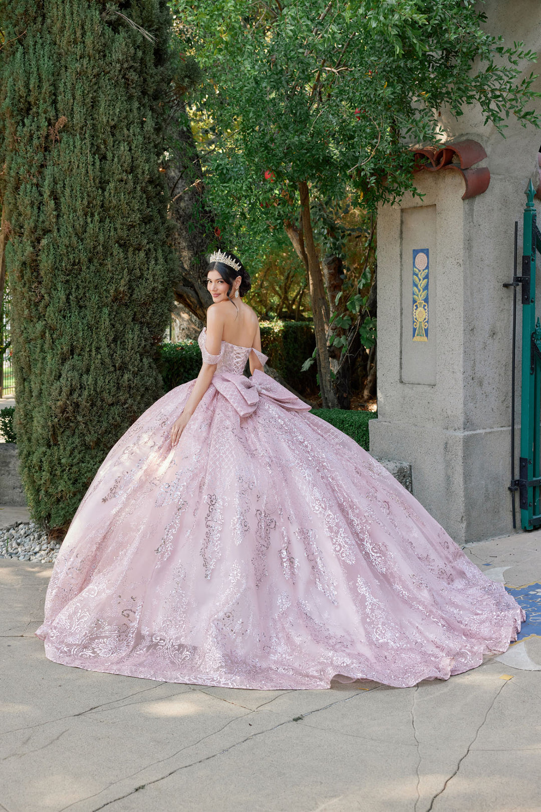 Embellished Off Shoulder Ball Gown by Juliet JT1510H