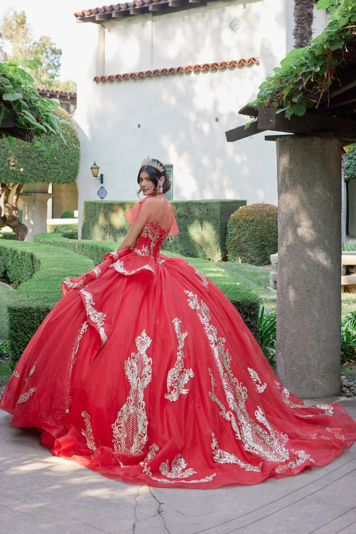 Applique Strapless Layered Ball Gown by Juliet JT1511H