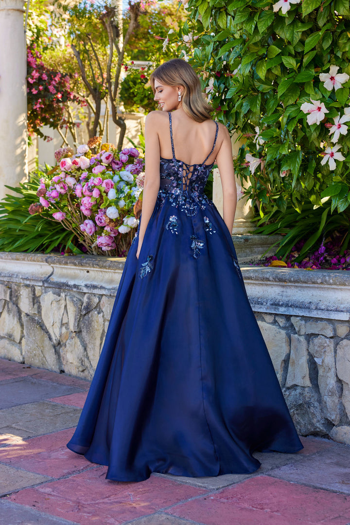 Applique Sleeveless A-line Gown by Juliet JT2617U